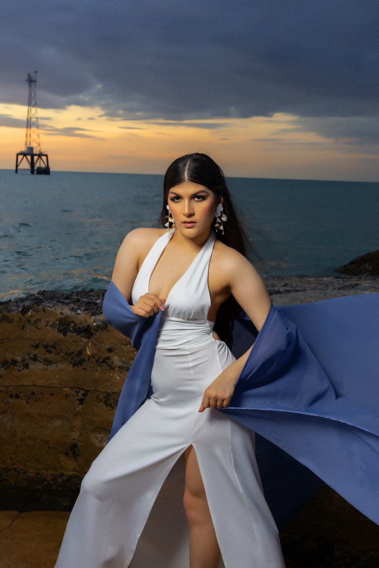 Blanco y azul